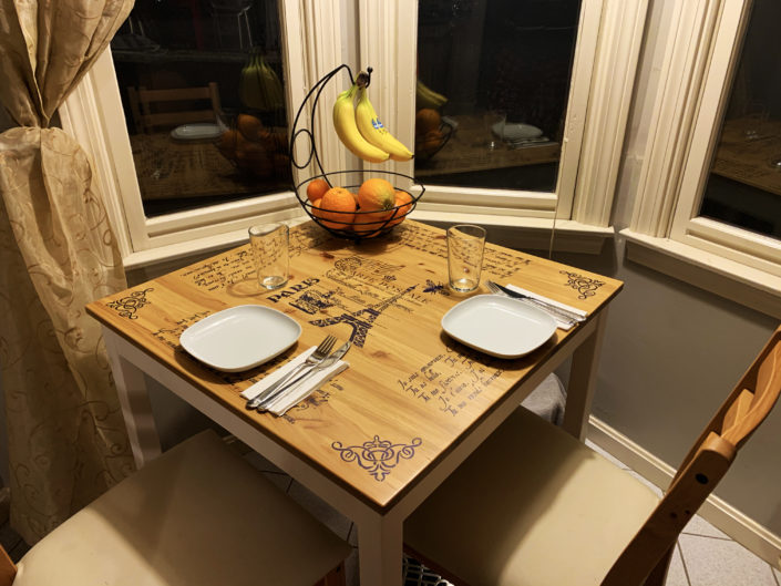Decorated Dining table