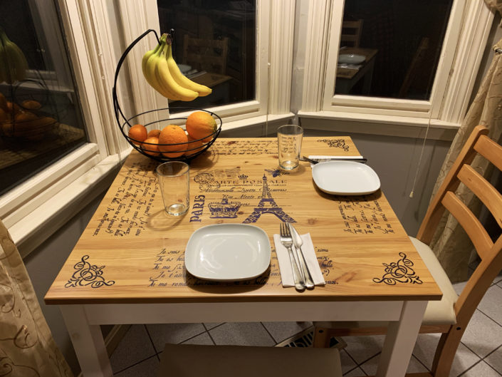 Decorated Dining table